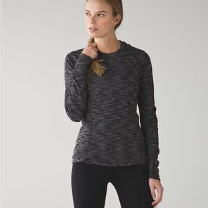 Lululemon • Runderful Long Sleeve Top *Rulu Heathered Black Size 6